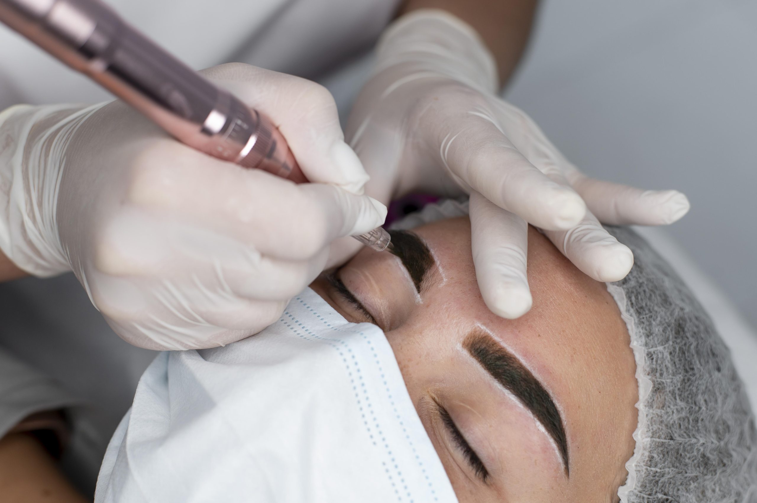 microblading finishing phase