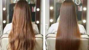  hair botox treatment result, before and after result.