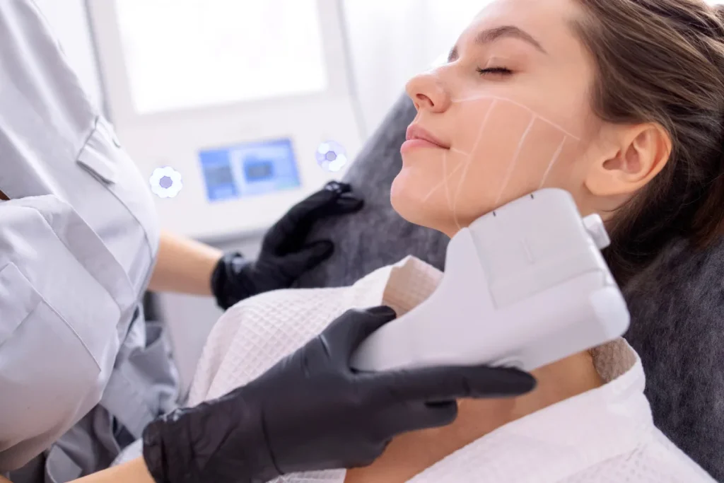 Performing HIFU treatment in Nepal