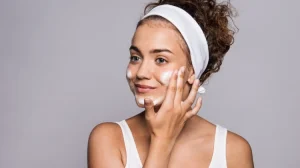 women doing skincare