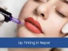 women during procedure of Lip Tinting in Nepal