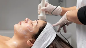 doctor performing hydrafacial procedure in kathmandu